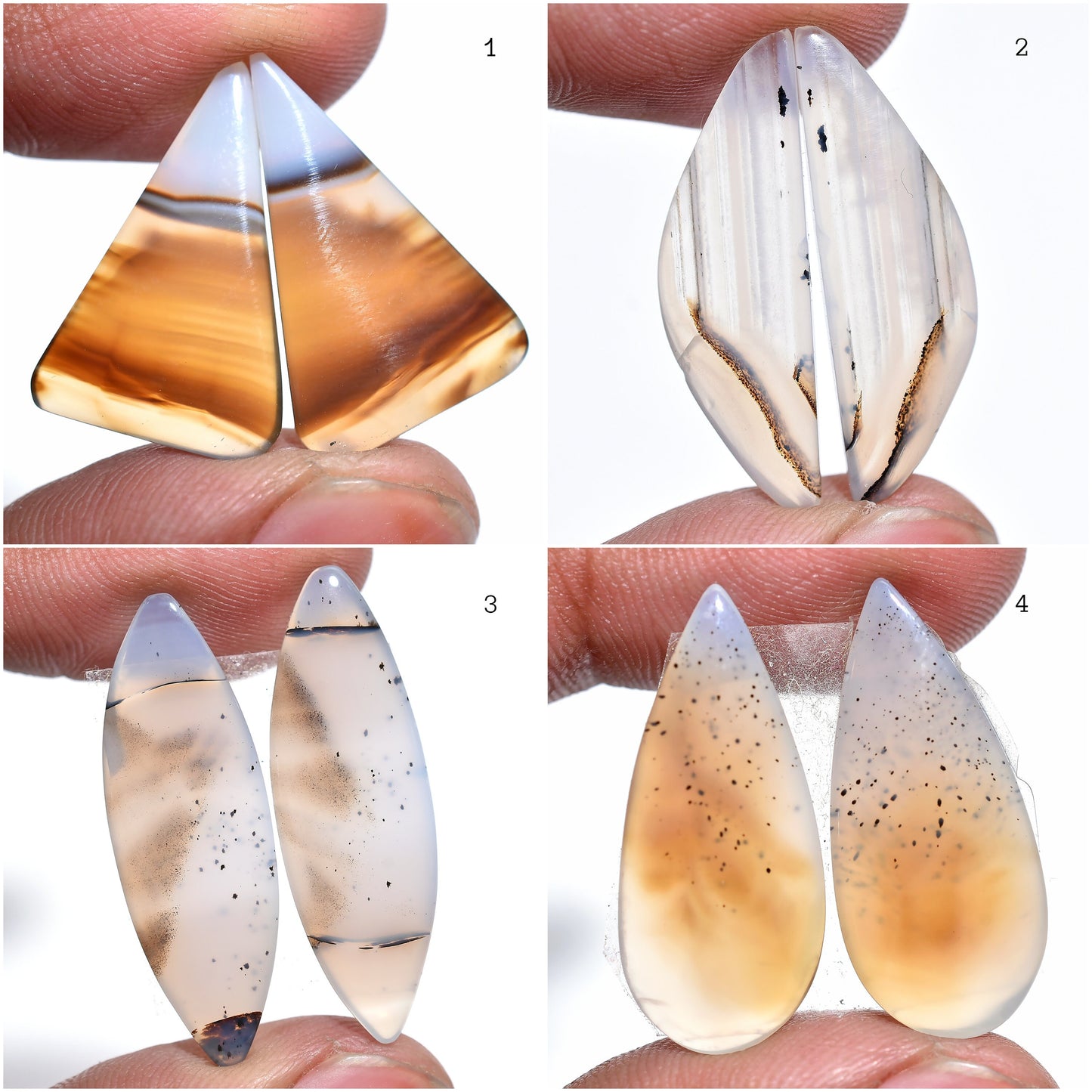 Montana Agate Earrings Set