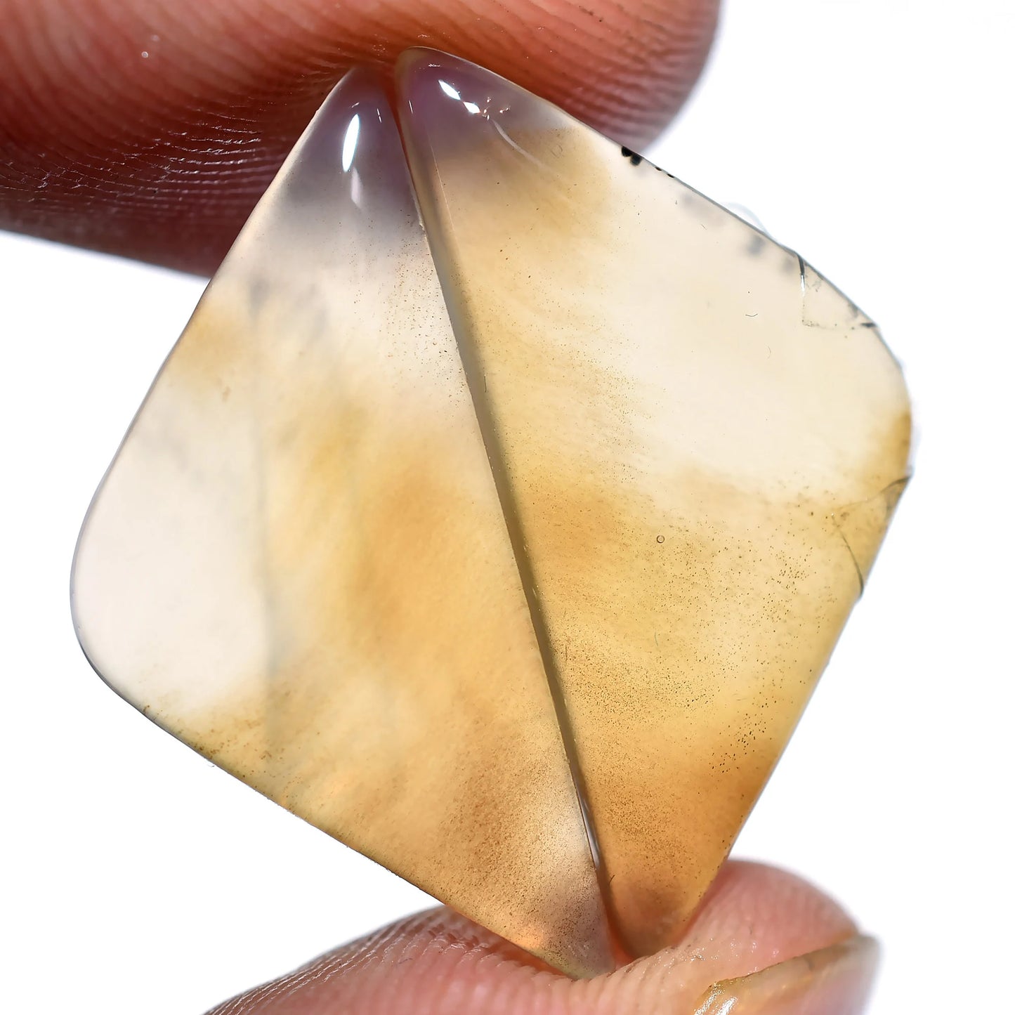 Fancy Montana Agate Earring Pair - Matched Agate Gemstone Cabochons