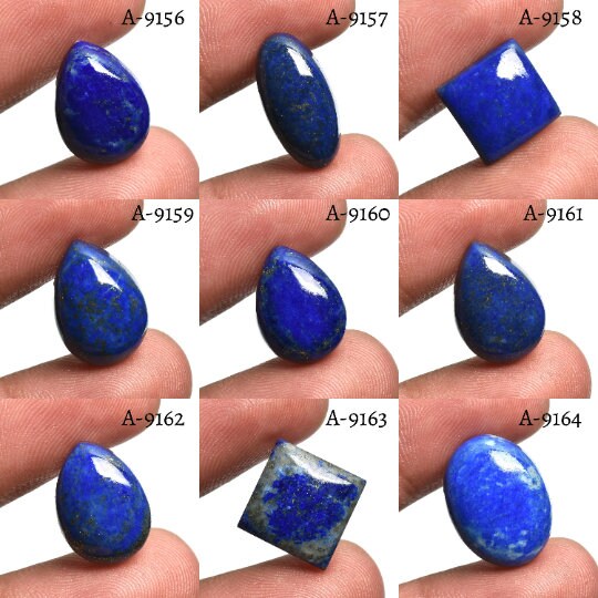 Natural Blue Lapis Lazuli Cabochon - Mix Shaped Lapis Gemstone