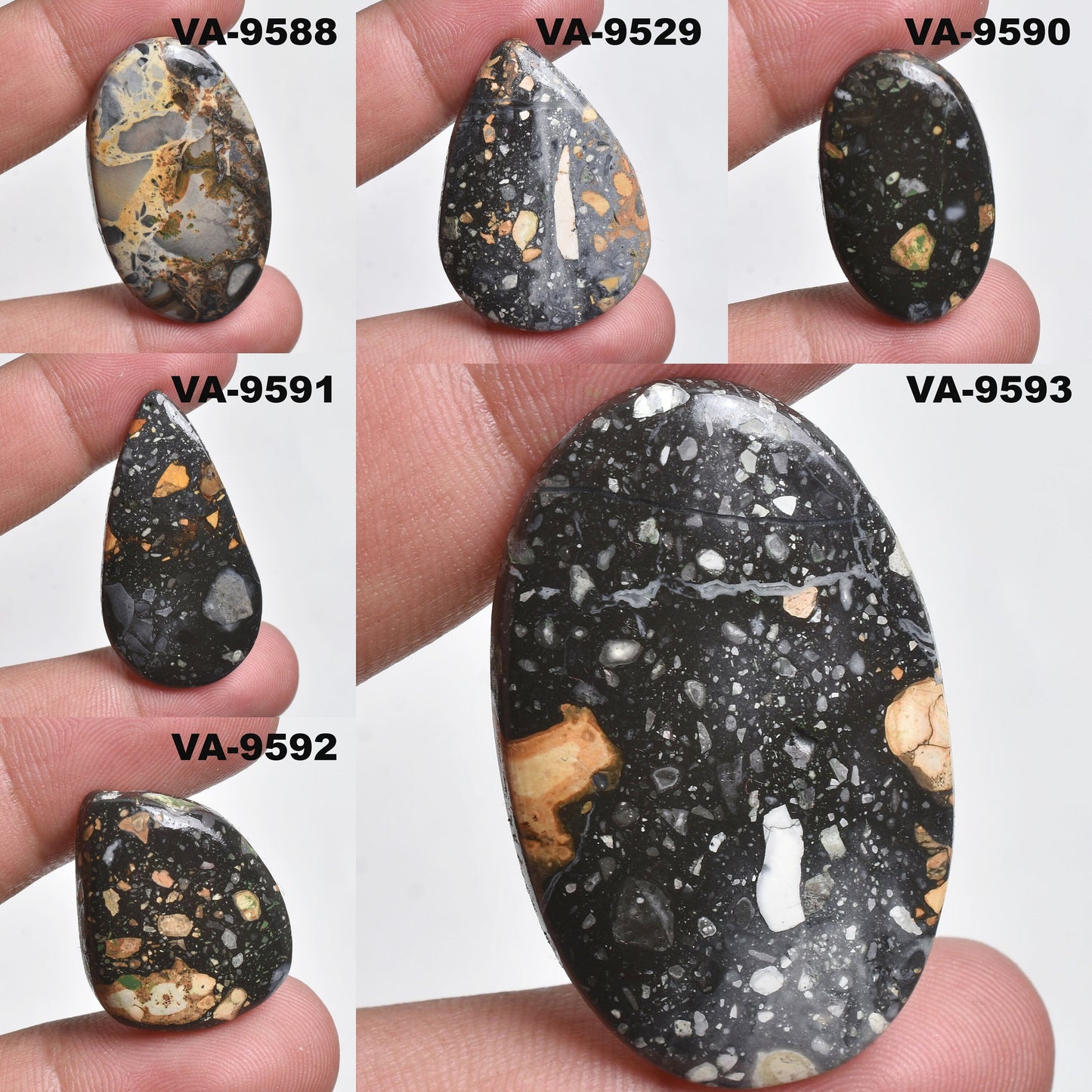 Maligano Jasper Oval & Pear Shape Gemstone – Smooth Healing Stone