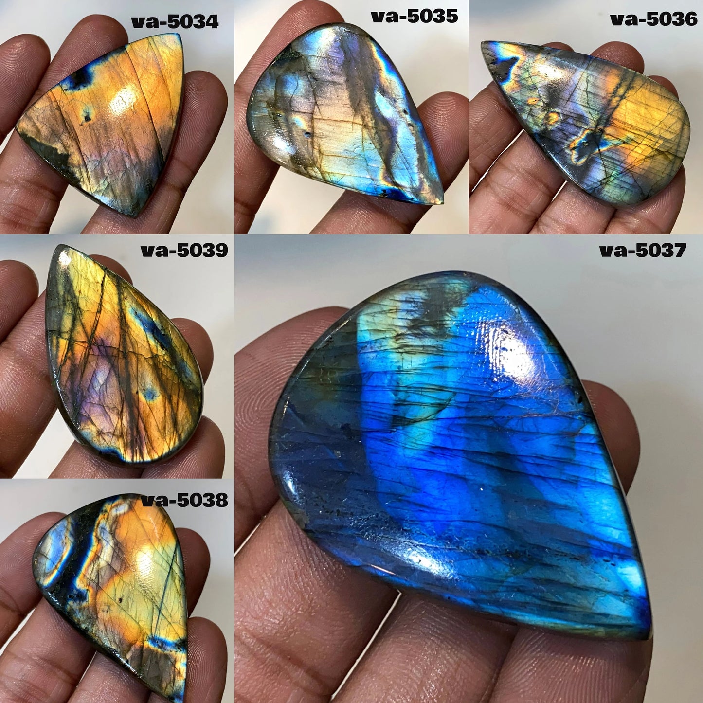 Top Quality Rainbow Fire Labradorite Cabochon - Loose Labradorite Crystal