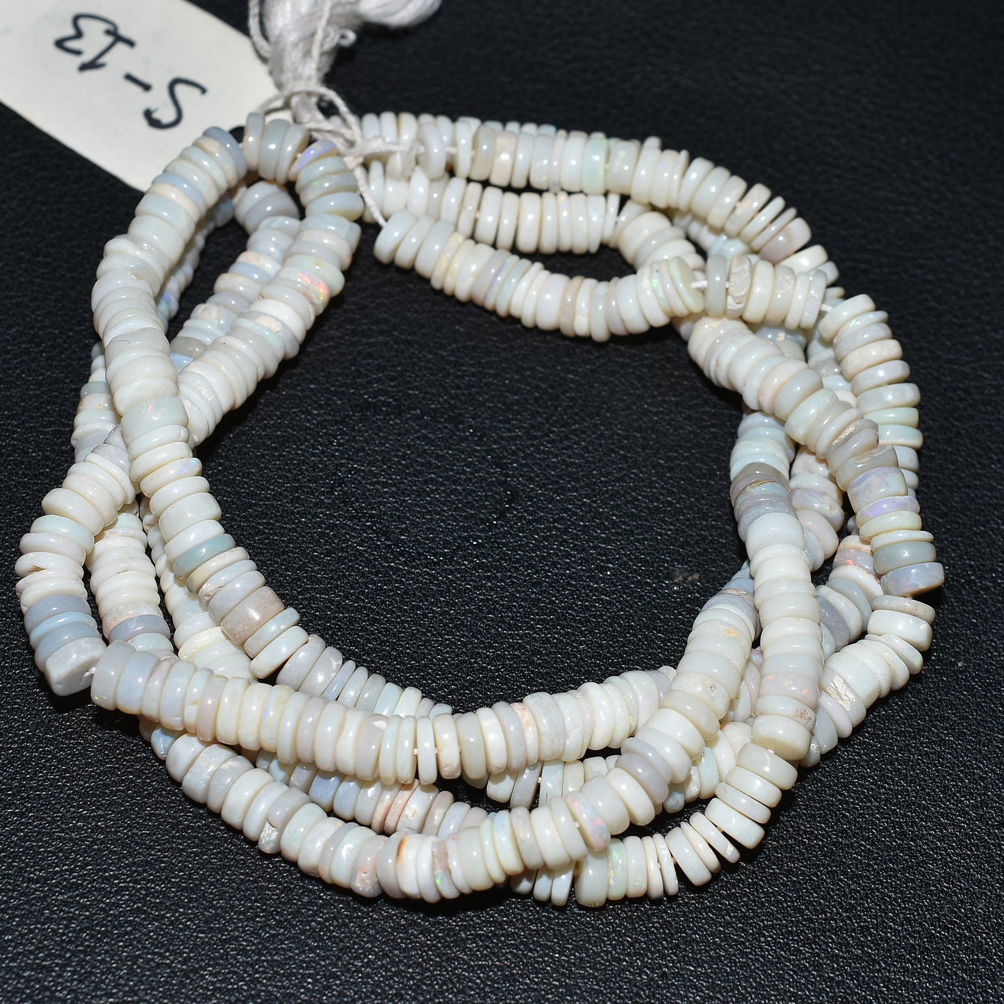 Beautiful Shaded Australian Opal Smooth Heishi Tyre Beads – Wholesale Gemstone Strand For Crafting