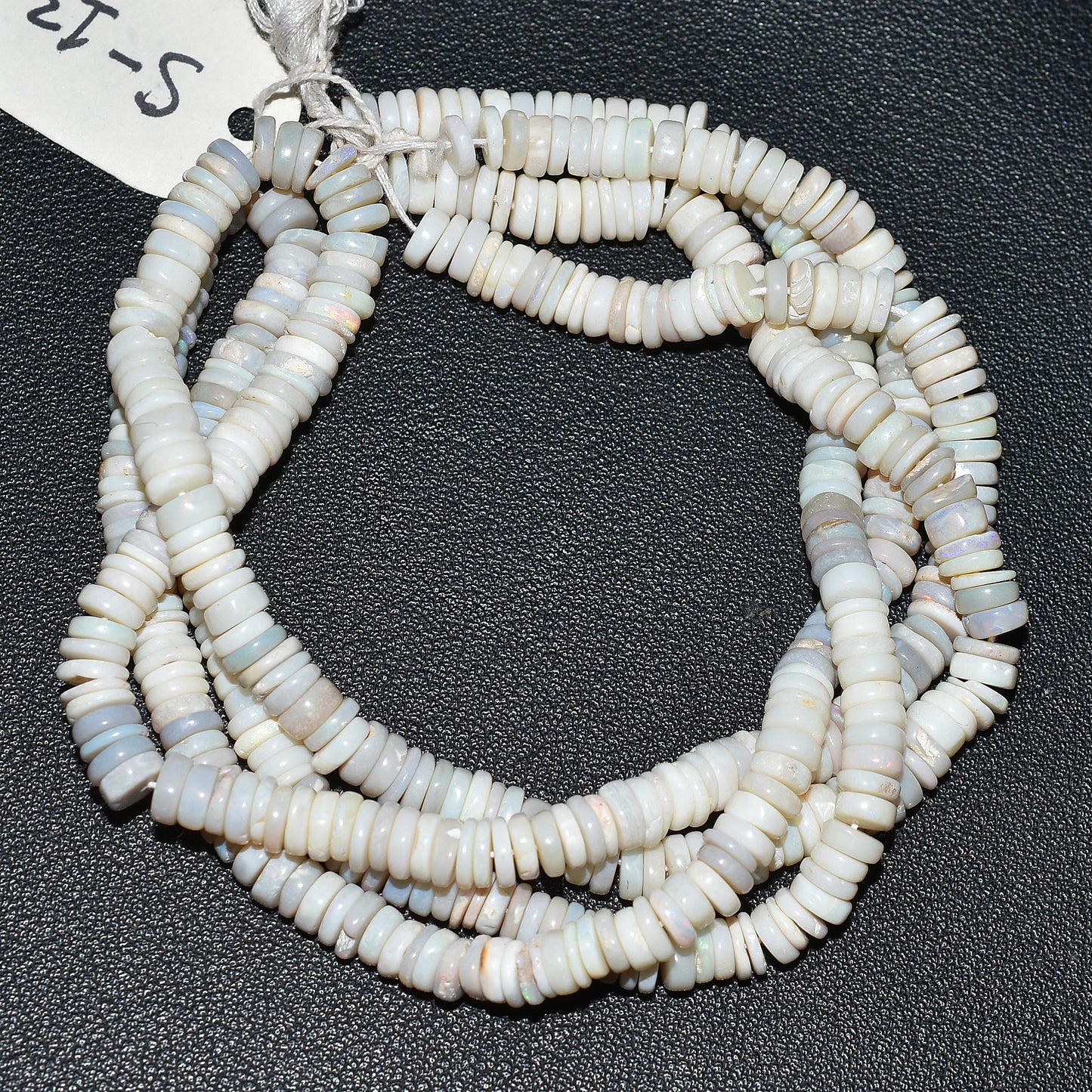 Beautiful Shaded Australian Opal Smooth Heishi Tyre Beads – Wholesale Gemstone Strand For Crafting