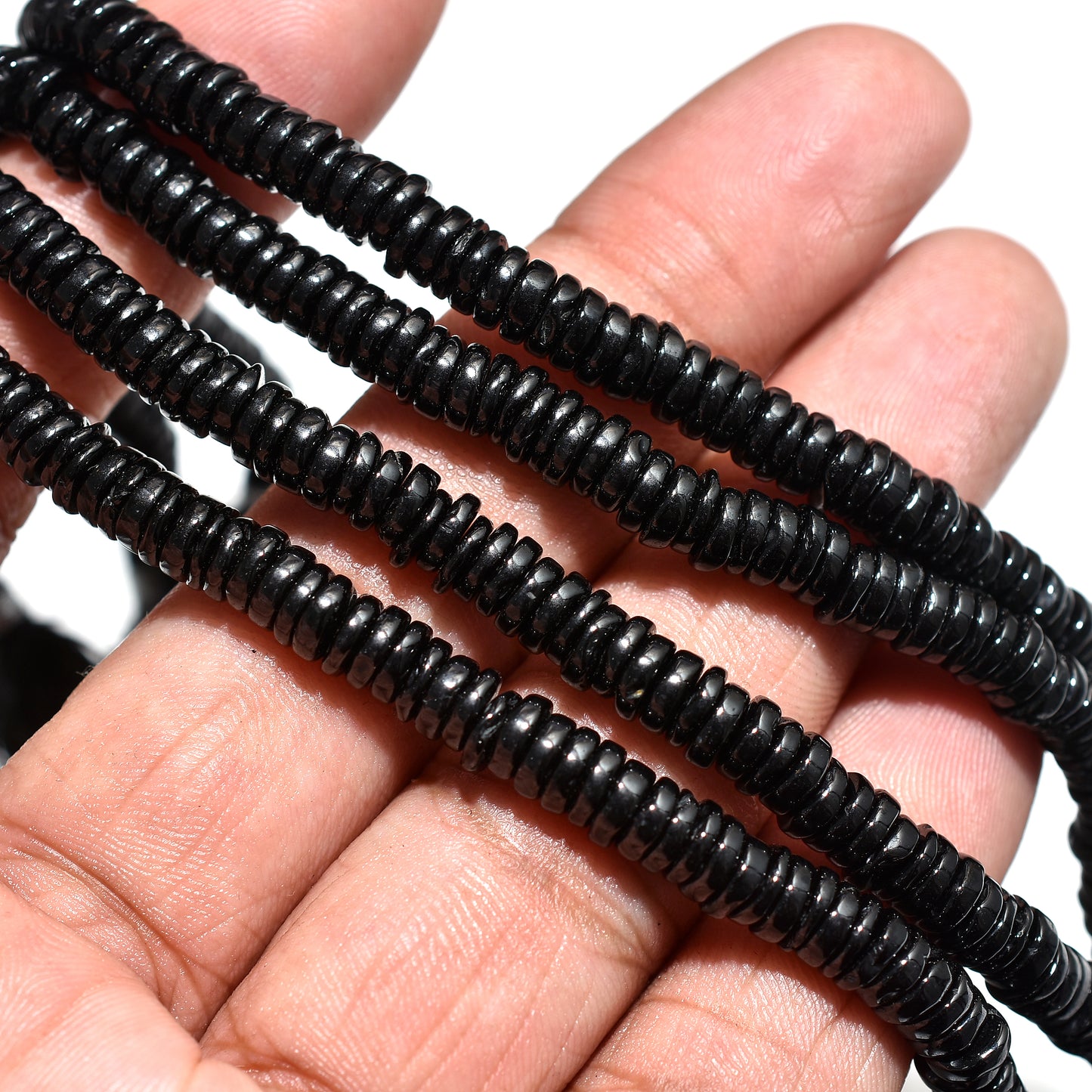 Trending Black Spinel Heishi Beads – Wholesale Smooth Tyre Shape Gemstone Strand For Jewelry