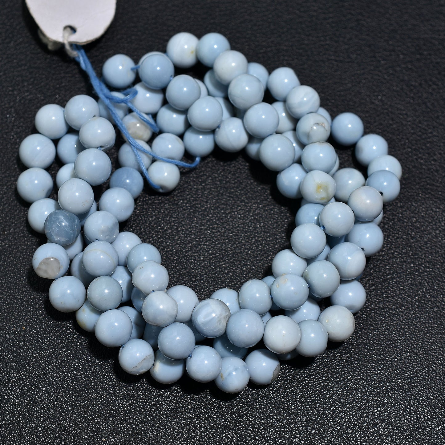 Sky-Toned Blue Opal Round Beads 16 inch Strand – Wholesale Smooth Gemstone String For Craft Jewelry