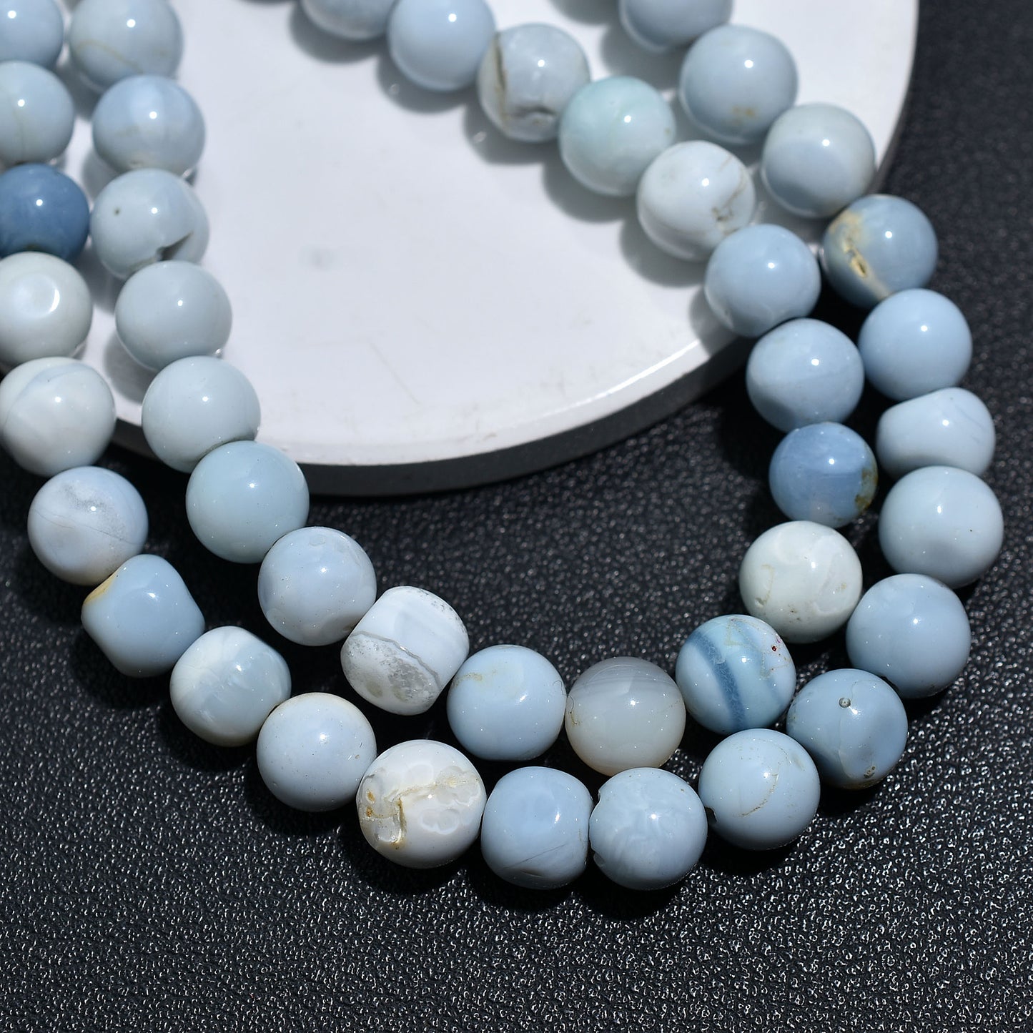 Soft Sky Blue Opal Beads-Wholesale Natural Round Gemstone Strand For Jewelry Making