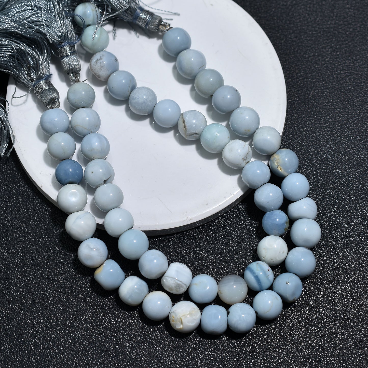 Soft Sky Blue Opal Beads-Wholesale Natural Round Gemstone Strand For Jewelry Making