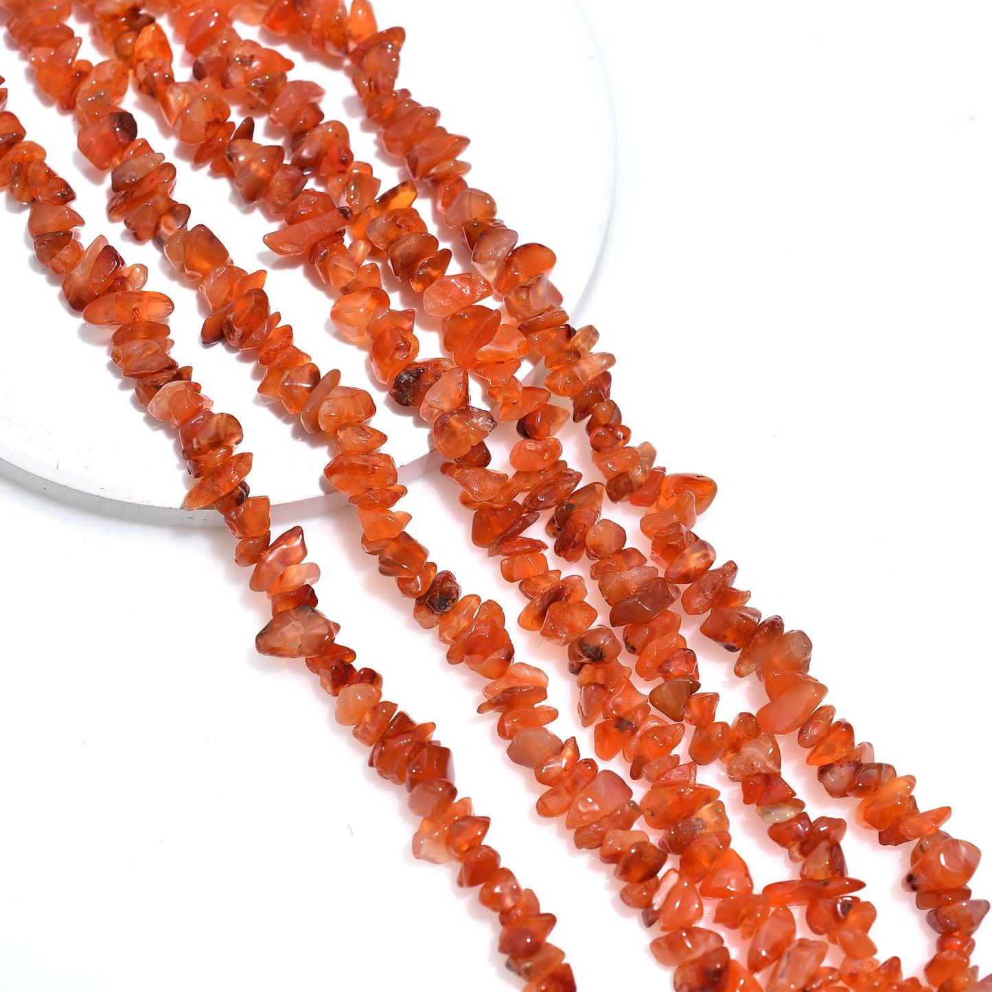 Vibrant Orange Carnelian Uneven Beads – Raw Gemstone Chips Wholesale Strand For Jewelry Designs