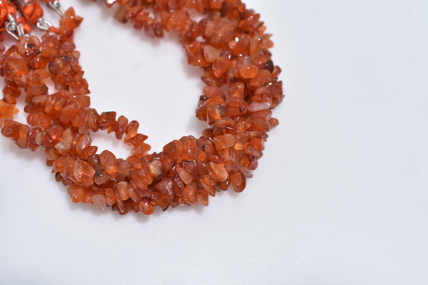 Vibrant Orange Carnelian Uneven Beads – Raw Gemstone Chips Wholesale Strand For Jewelry Designs