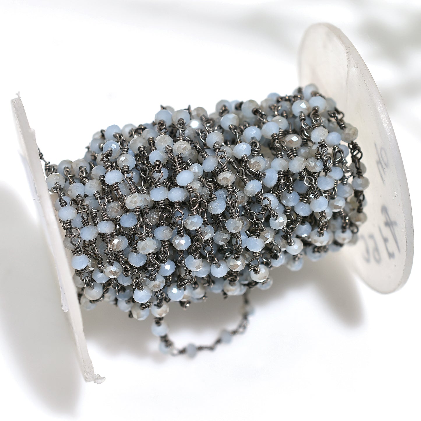 Elegant Mystic Chalcedony Coated Rosary – Refined Black Plated Hydro Beads for Wholesale Jewelry