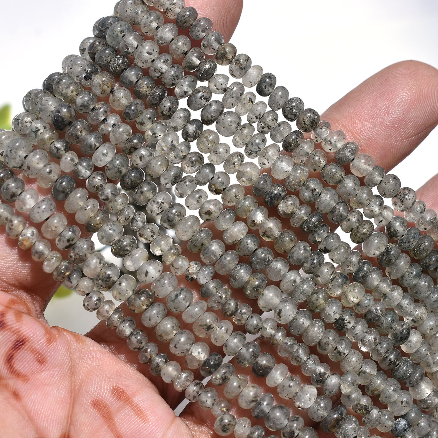 Natural Rutile Quartz Beads – Clear Black Round Strand For Jewelry Making