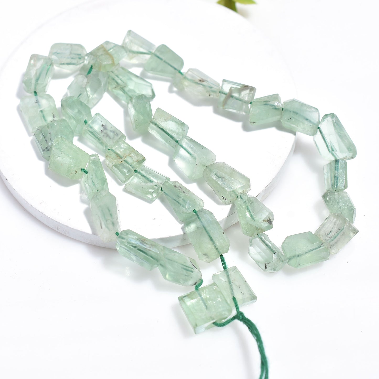 Natural Green Fluorite Beads – Rough Nuggets Crystal Strand For Craft Jewelry