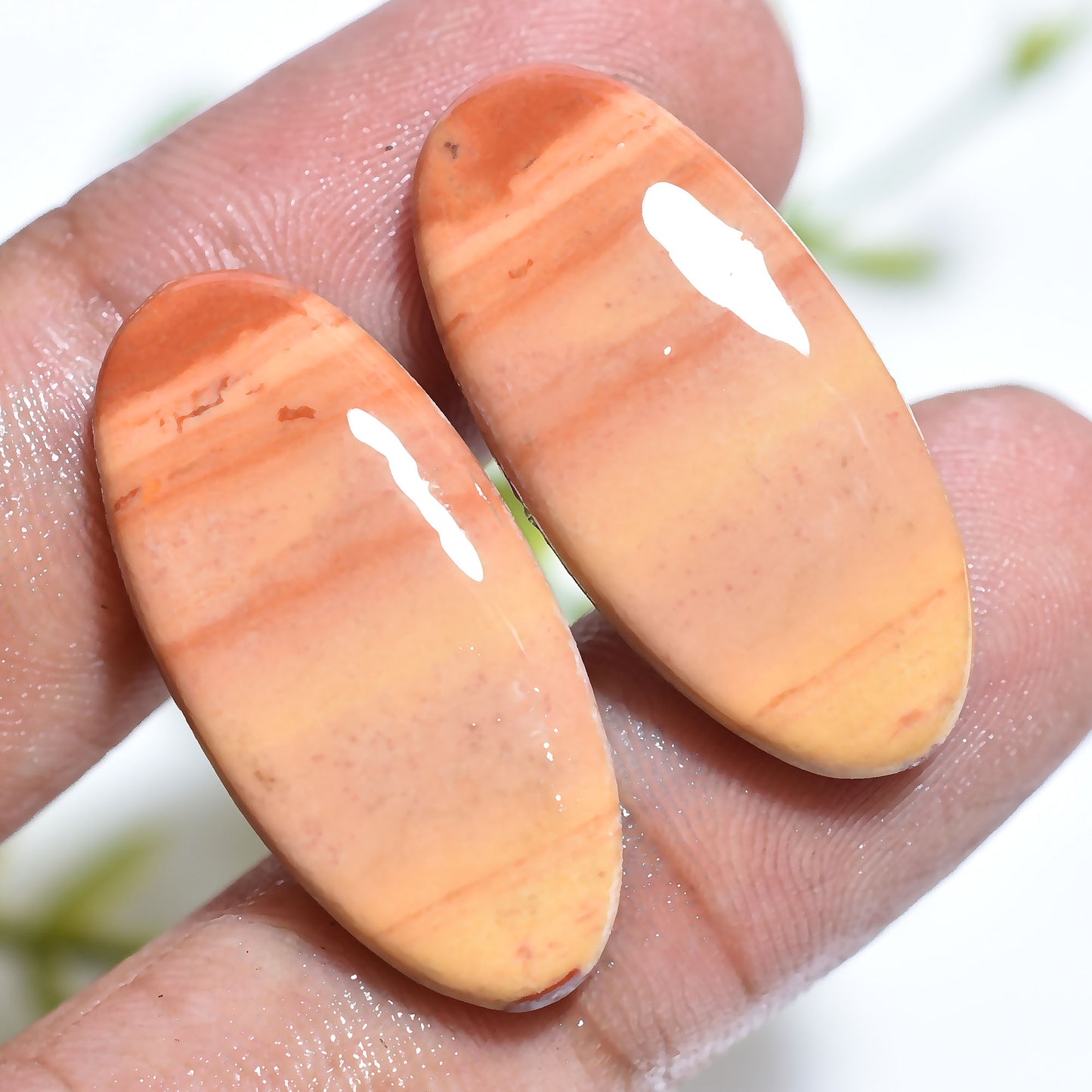 Natural Striped Jasper Pair – Wholesale Oval Matching Gemstone Pair for Jewelry