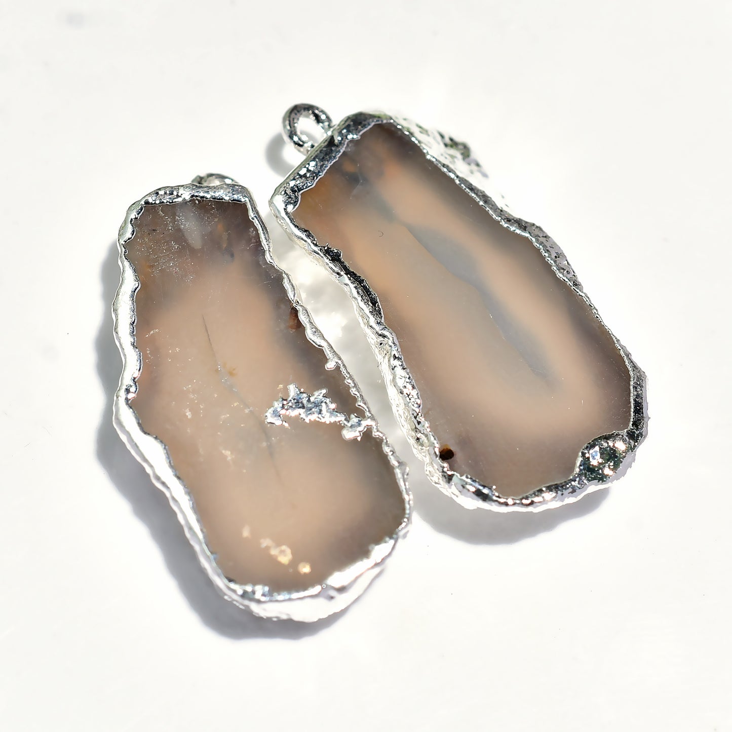 Unique Solar Quartz Earring Pair – Silver Electroplated Druzy Jewelry for All Occasions