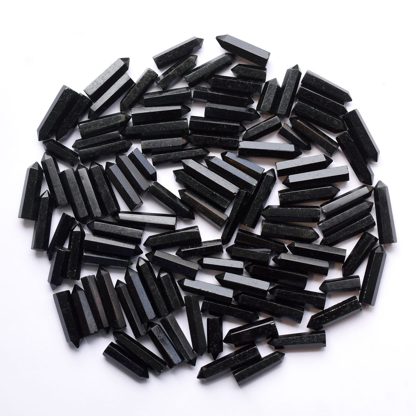 Black Onyx Pencil Point Gemstone Lot – Single Terminated Bullet Healing Wand