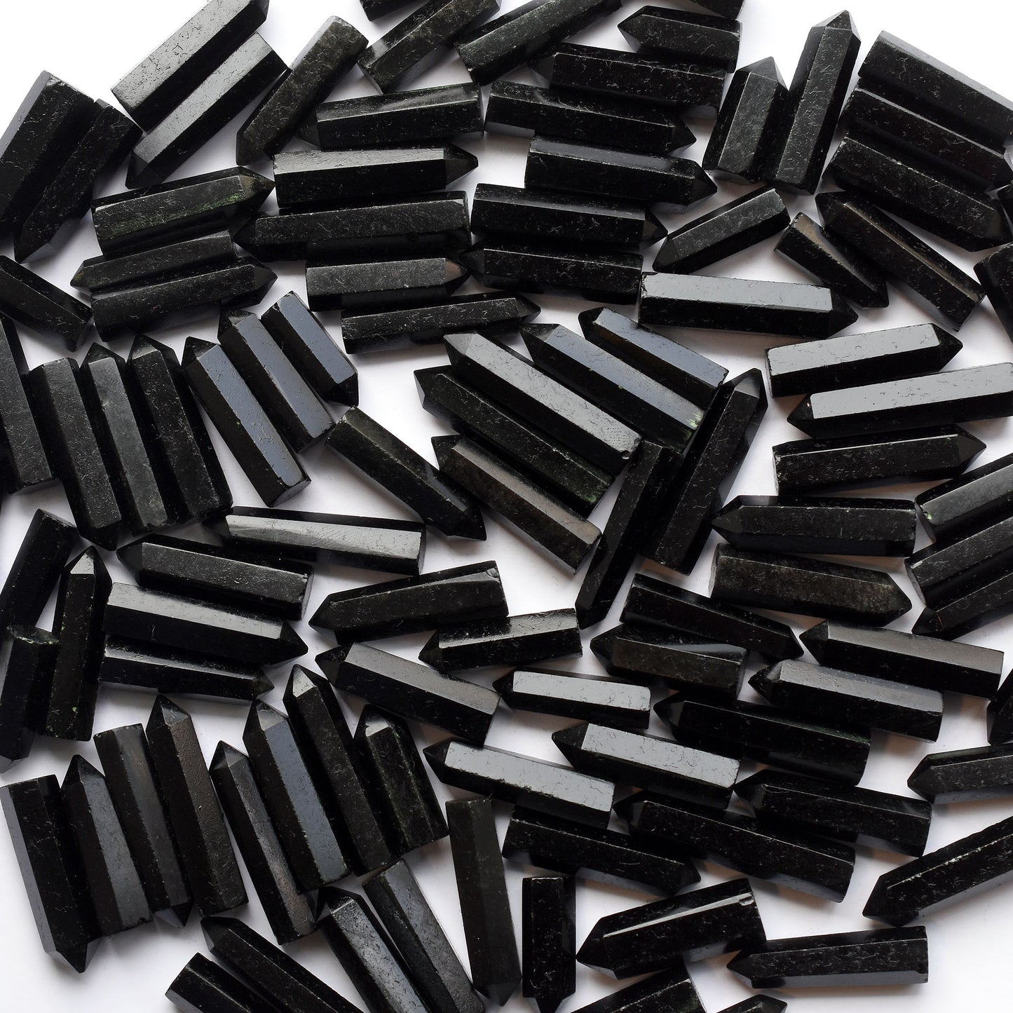 Black Onyx Pencil Point Gemstone Lot – Single Terminated Bullet Healing Wand