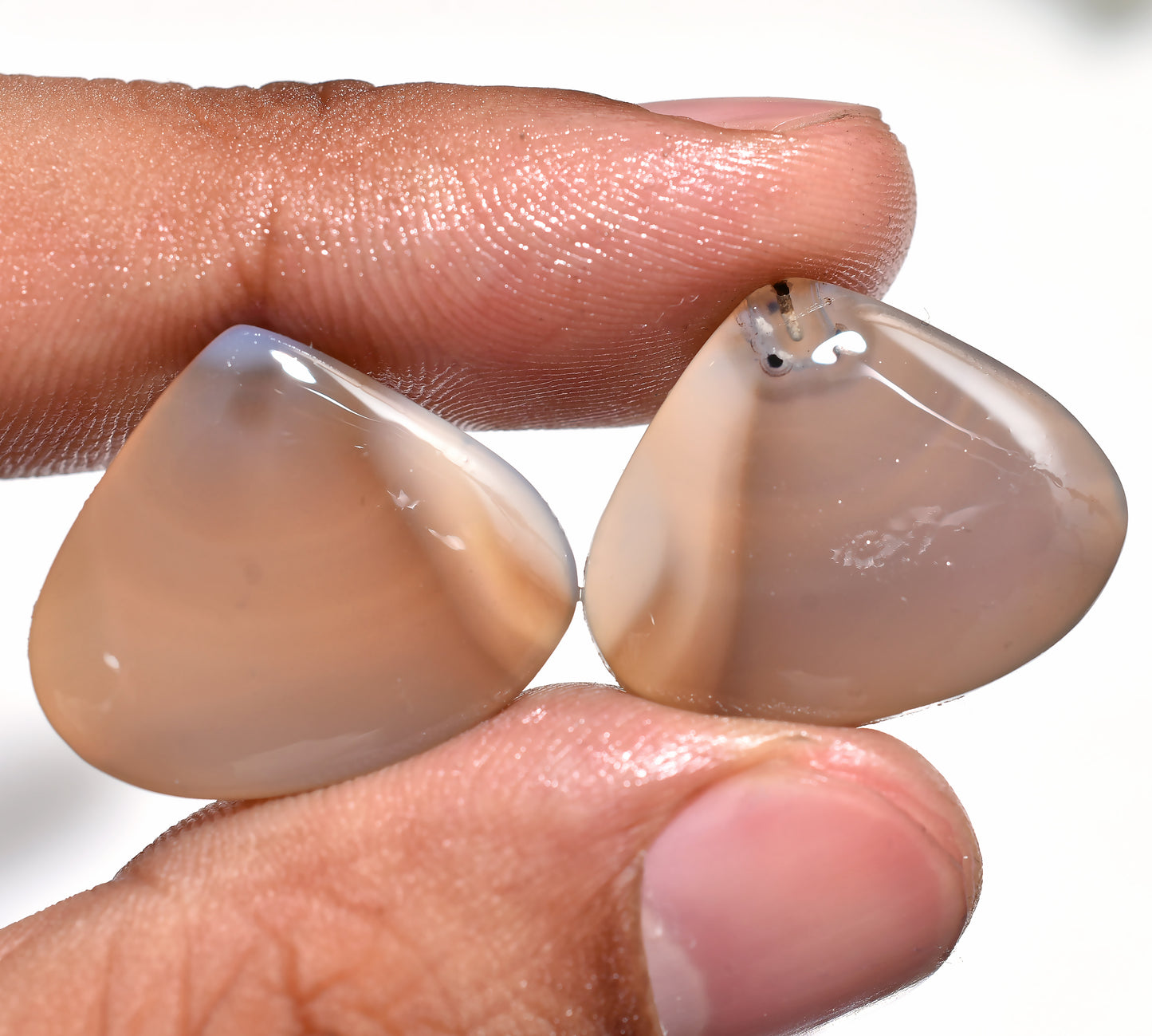 Natural Montana Agate Matched Pair – Unique Gemstones for Jewelry Making