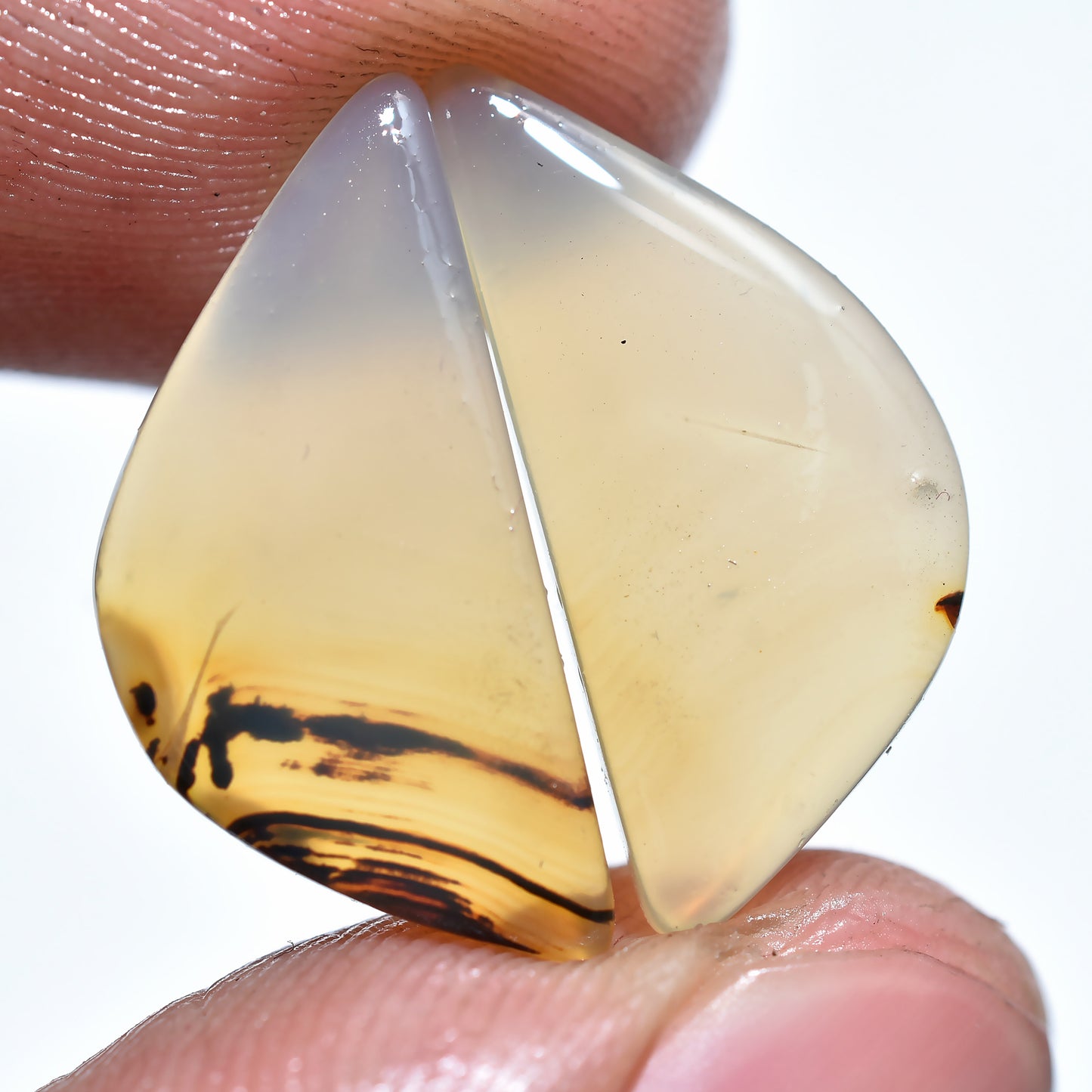 Montana Agate Gemstone Pair – Natural Agate Stones for Unique Jewelry Designs
