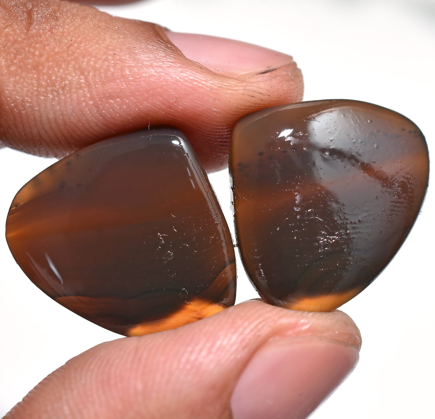 Montana Agate Gemstone Pair – Natural Stones for Unique Jewelry