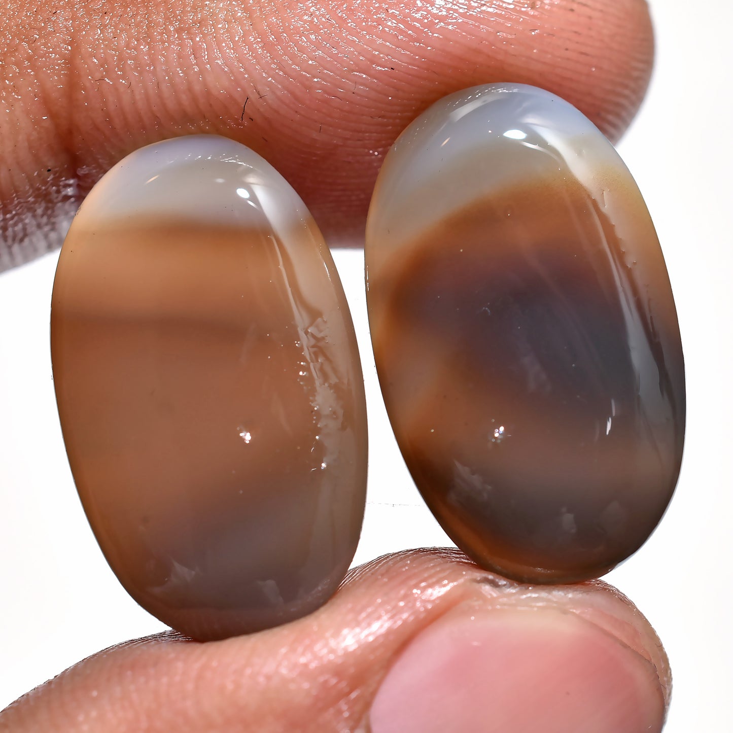 Montana Agate Gem Pair – Unique Patterns for Jewelry Making