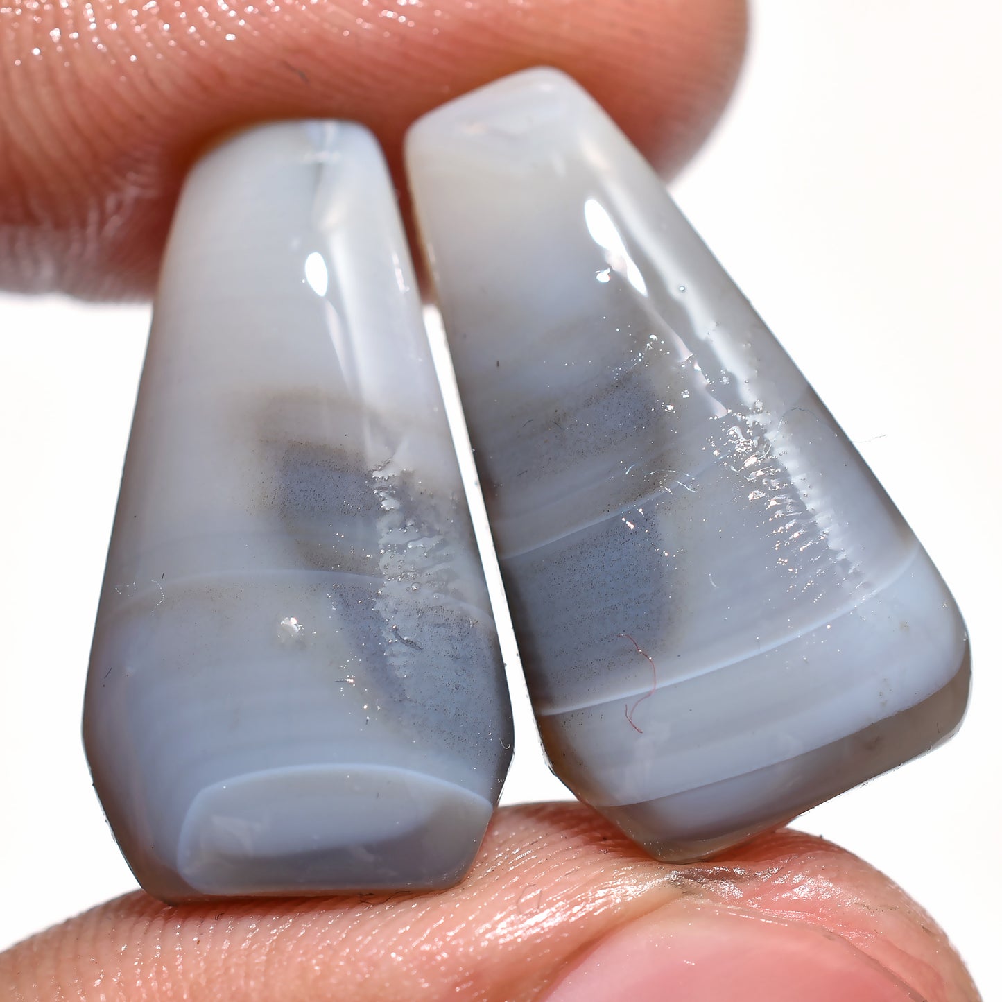 Montana Agate Gem Pair – Unique Patterns for Jewelry Making