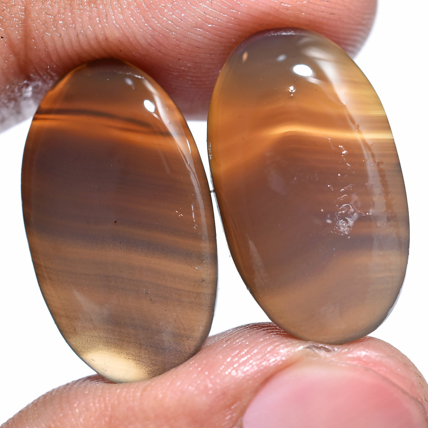 Montana Agate Gemstone Pair – Stunning Stones for Artisan Creations