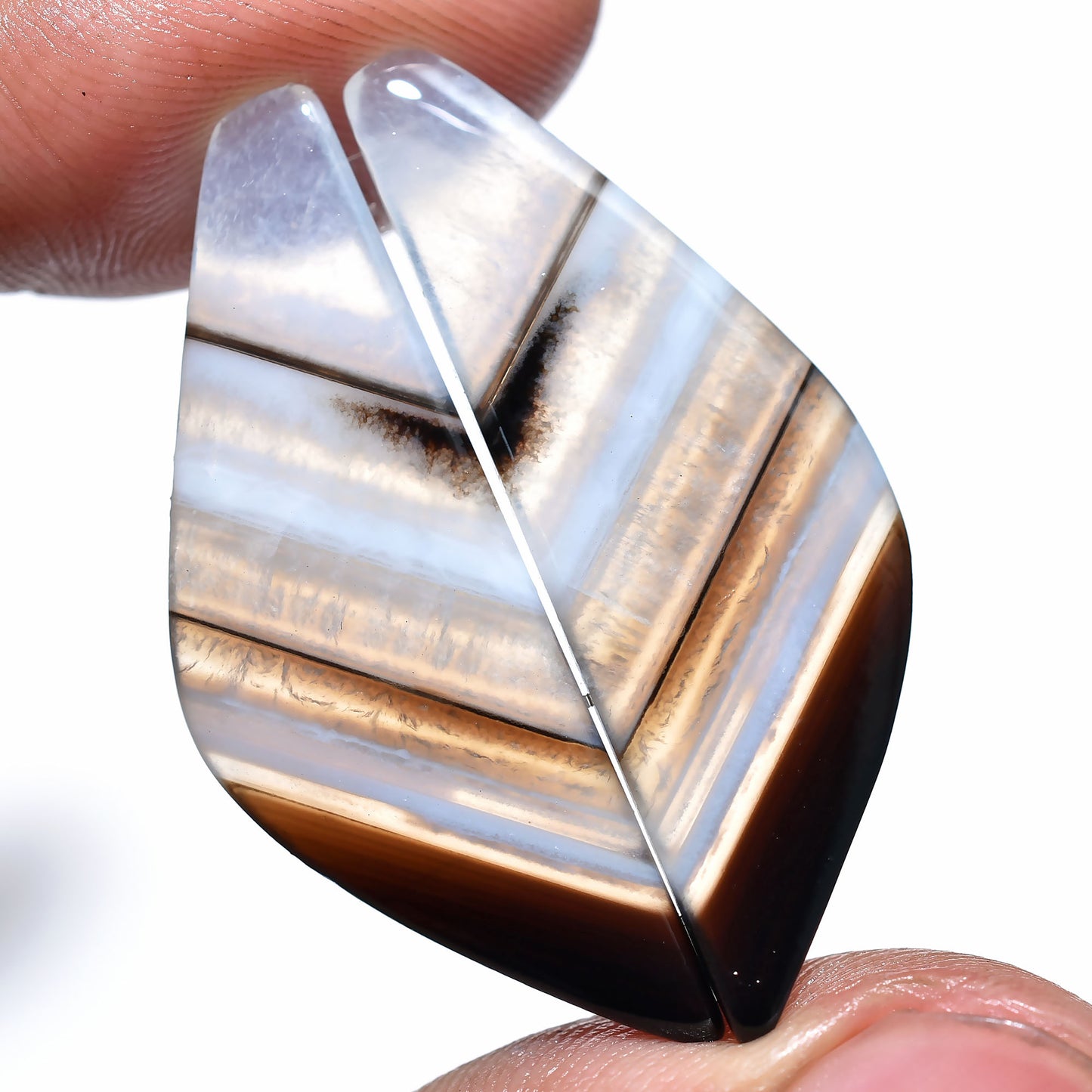 Beautiful Black Banded Agate Pair – Natural Stones for Designers