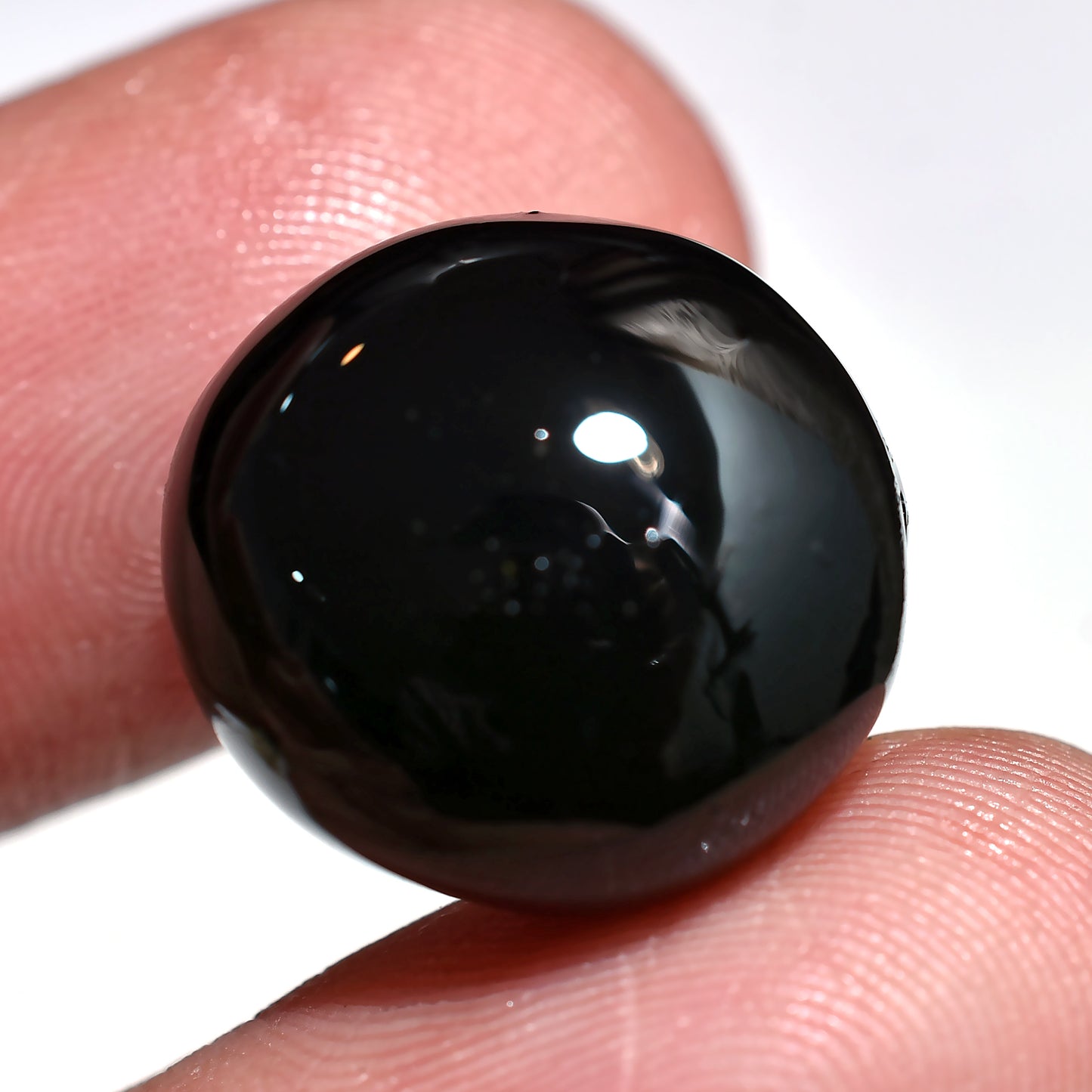 Stunning! Black Onyx Cabochon, Round Shaped Wholesale Loose Stone (15x15x5mm,/19ct)