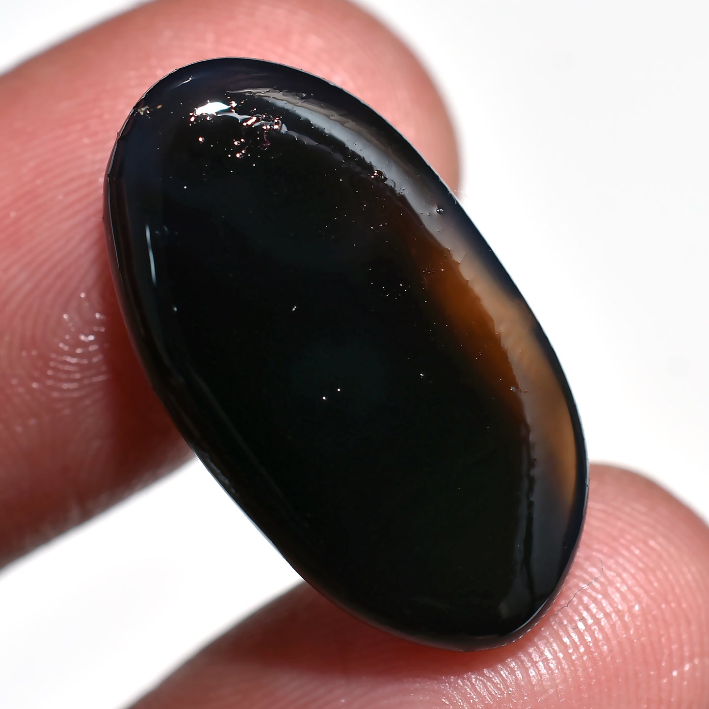 Elegant Black Onyx Oval Cabochon, Wholesale Loose Stone (12x24x3mm,/12ct)