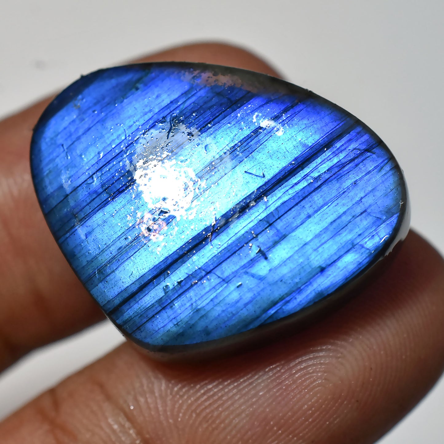 Blue Fire Labradorite Cabochon - Healing Crystal