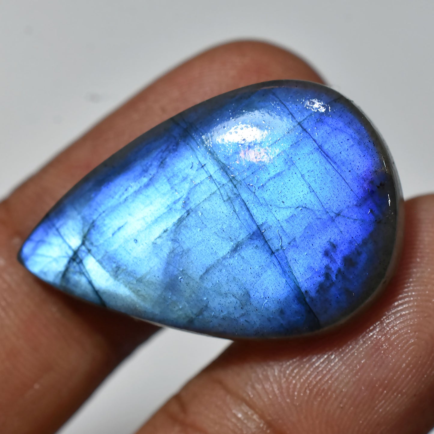 Blue Fire Labradorite Cabochon - Healing Crystal