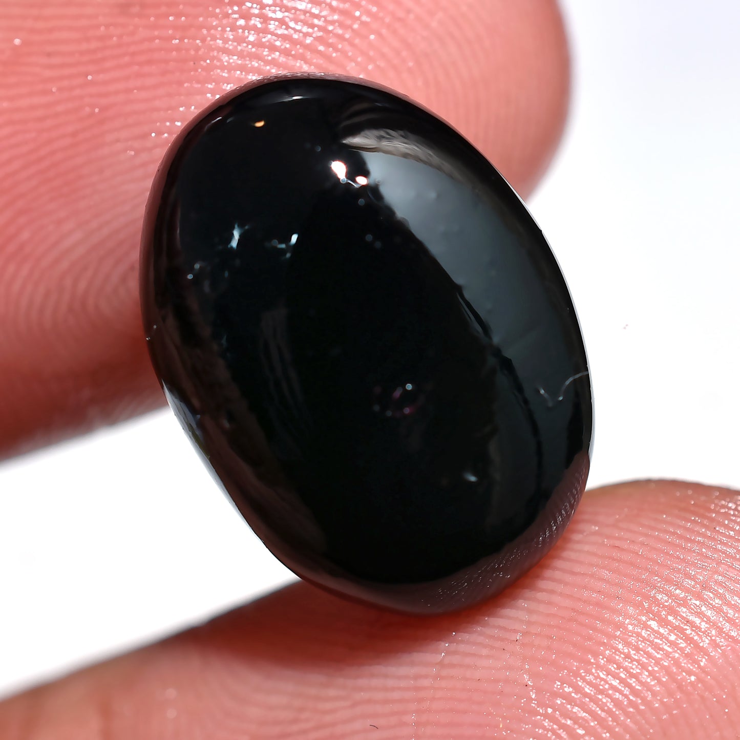 Stunning Black Onyx Cabochon High Quality Gemstone For Custom Jewellery(11x18x3mm,/11ct)