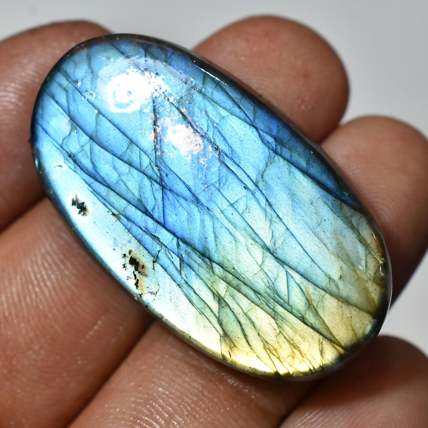 Blue Fire Labradorite Cabochon - Healing Crystal