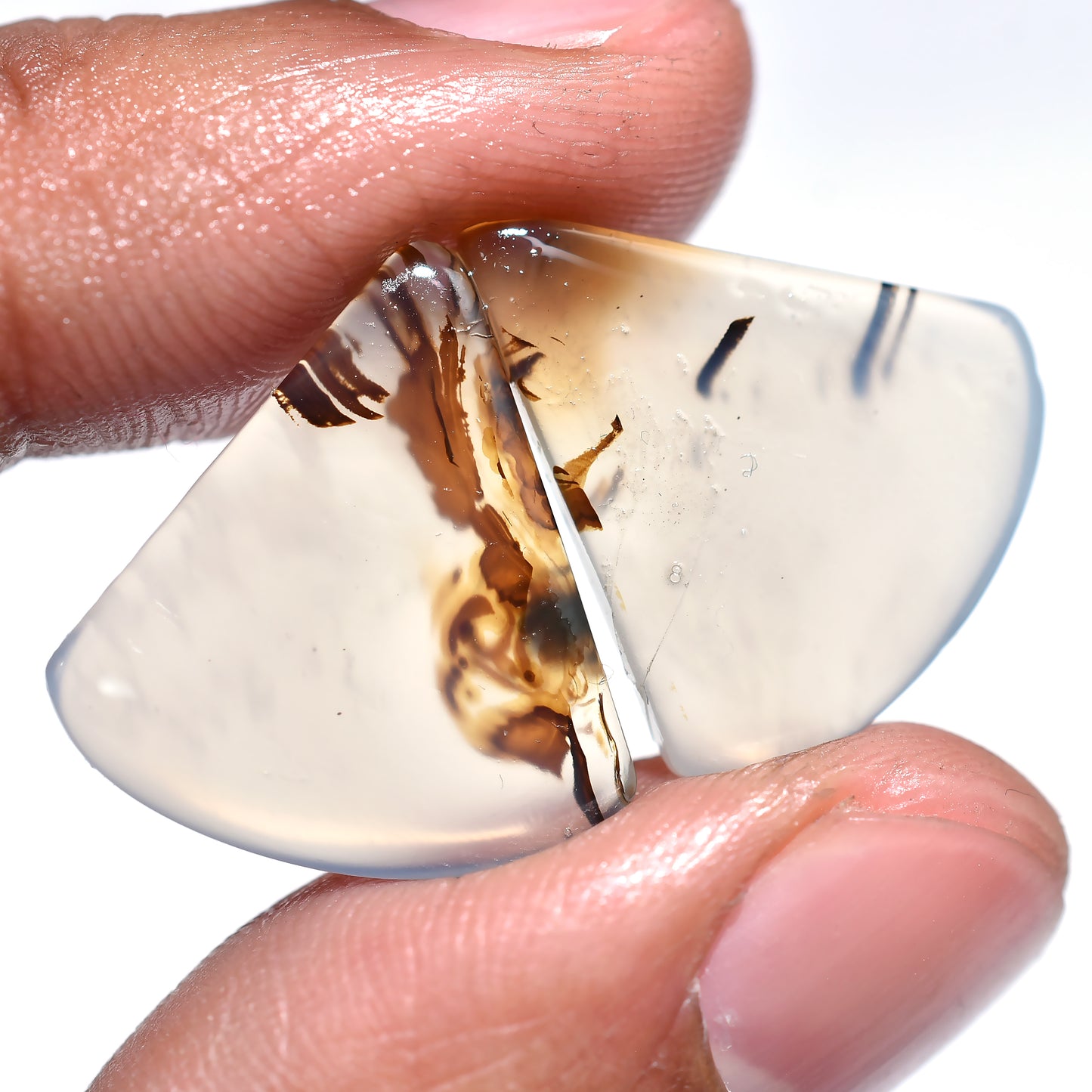 Unique & Stunning Montana Agate Fancy Gemstone Pair for Jewelry ( 18x21x2mm,/18ct)