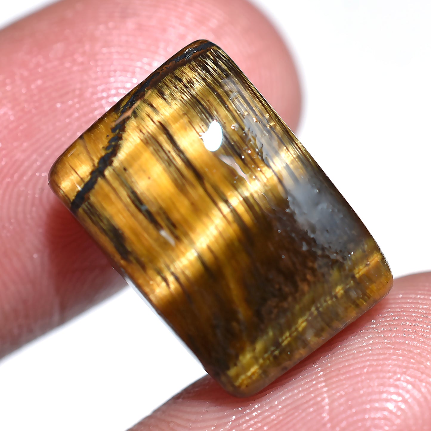 Unique Natural Gemstone Rectangle Golden Tiger Eye Cabochon For DIY Jewellery (12x17x3mm,/11ct)