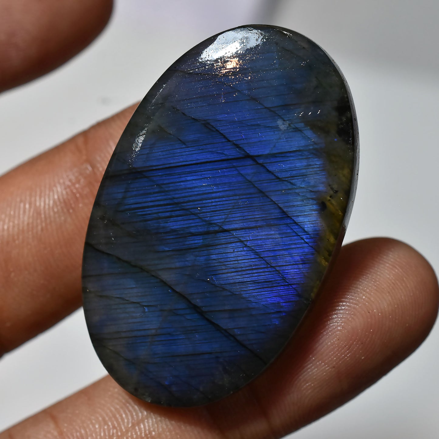 Blue Fire Labradorite Cabochon - Healing Crystal
