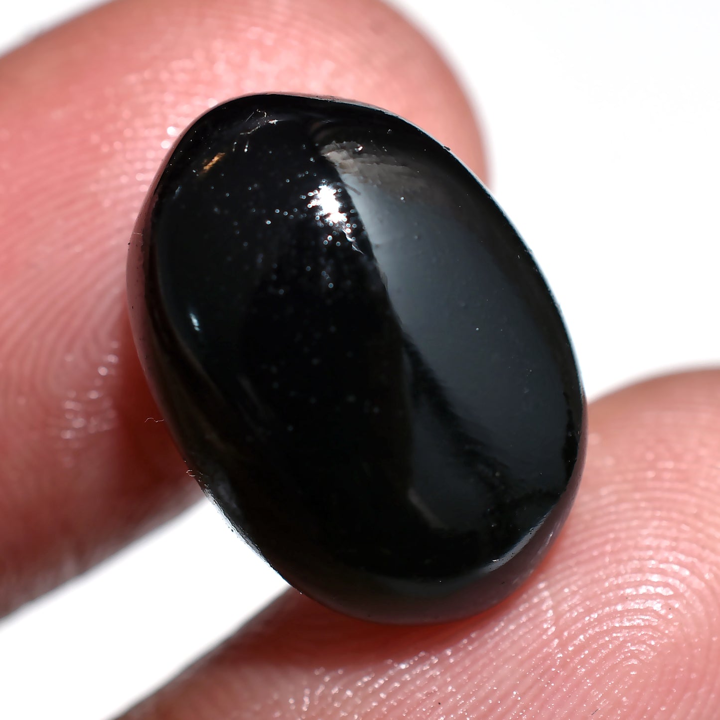 High-Quality Black Onyx Cabochon Natural Polished Oval Gemstone For Jewelry (12x18x3mm,/12ct)