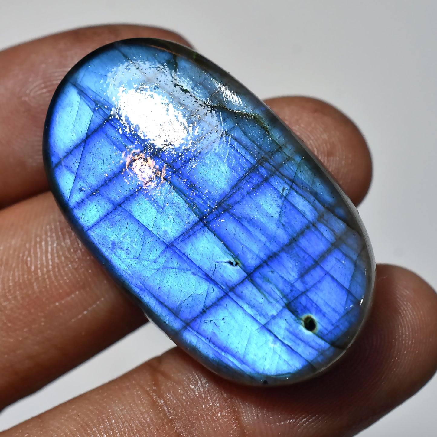 Blue Fire Labradorite Cabochon - Healing Crystal