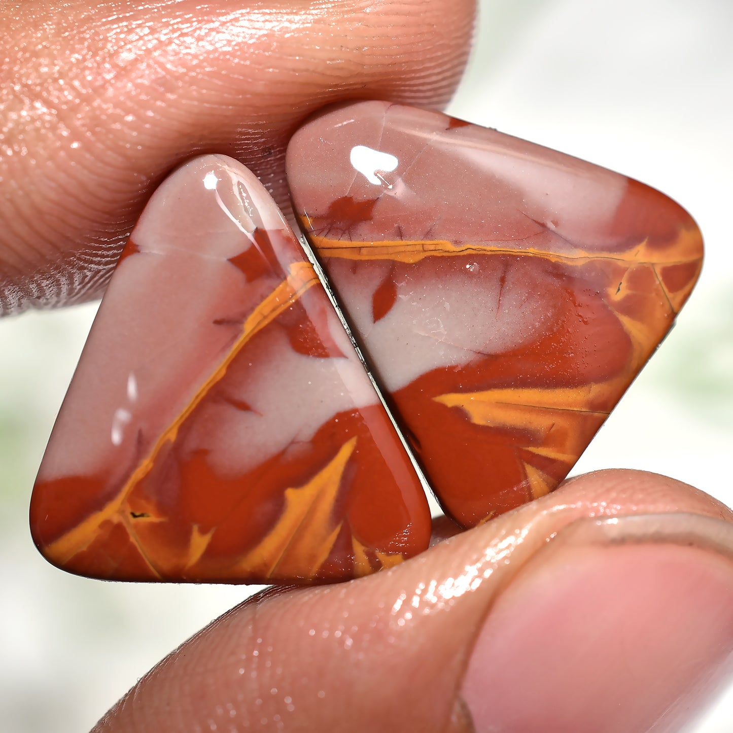 Wholesale Noreena Jasper Pair Natural Gemstones For DIY Crafting (15x17x2mm,/15ct)