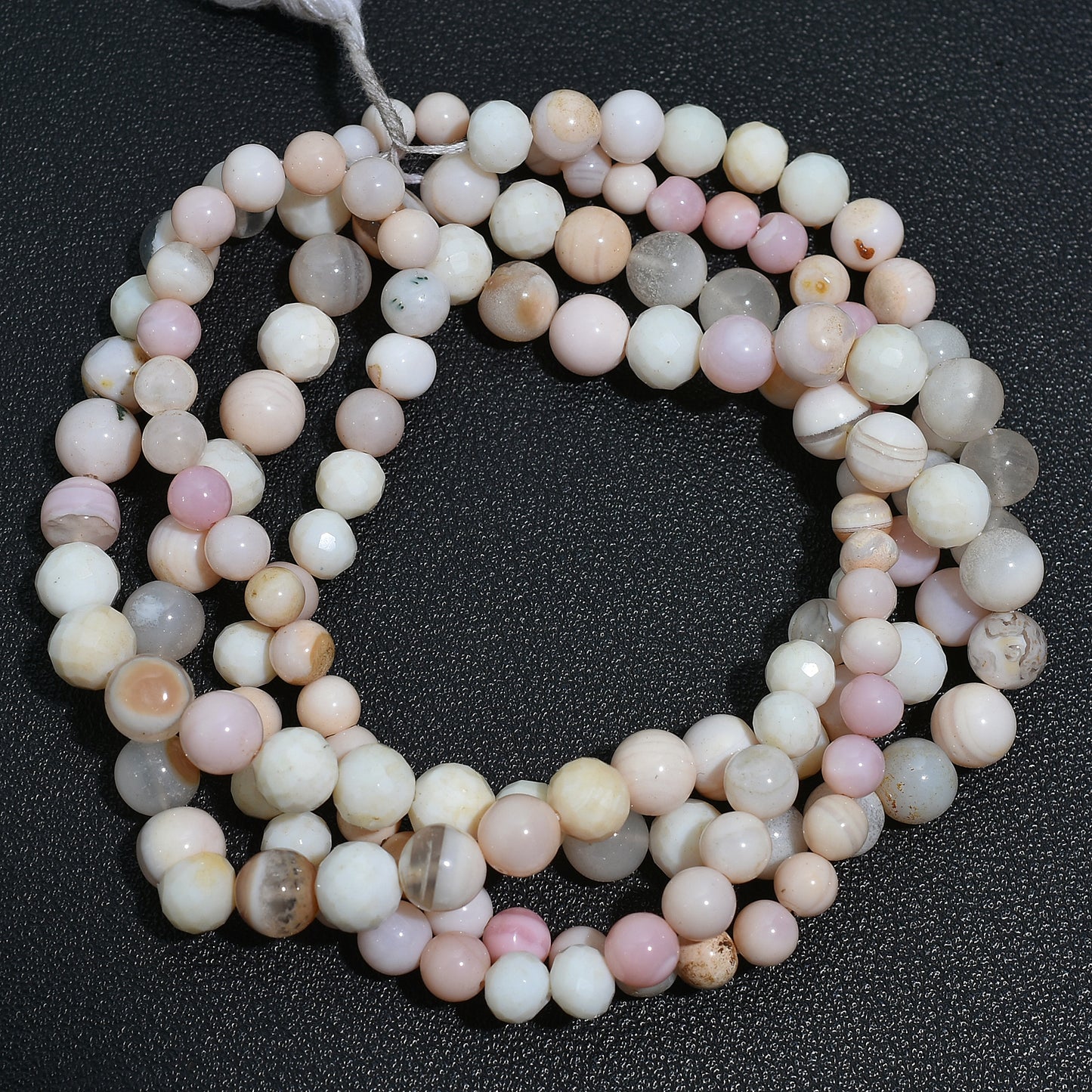 Smooth & Faceted Pastel Pink Opal Beads - Wholesale Natural Gemstone Beads For Jewelry Supply