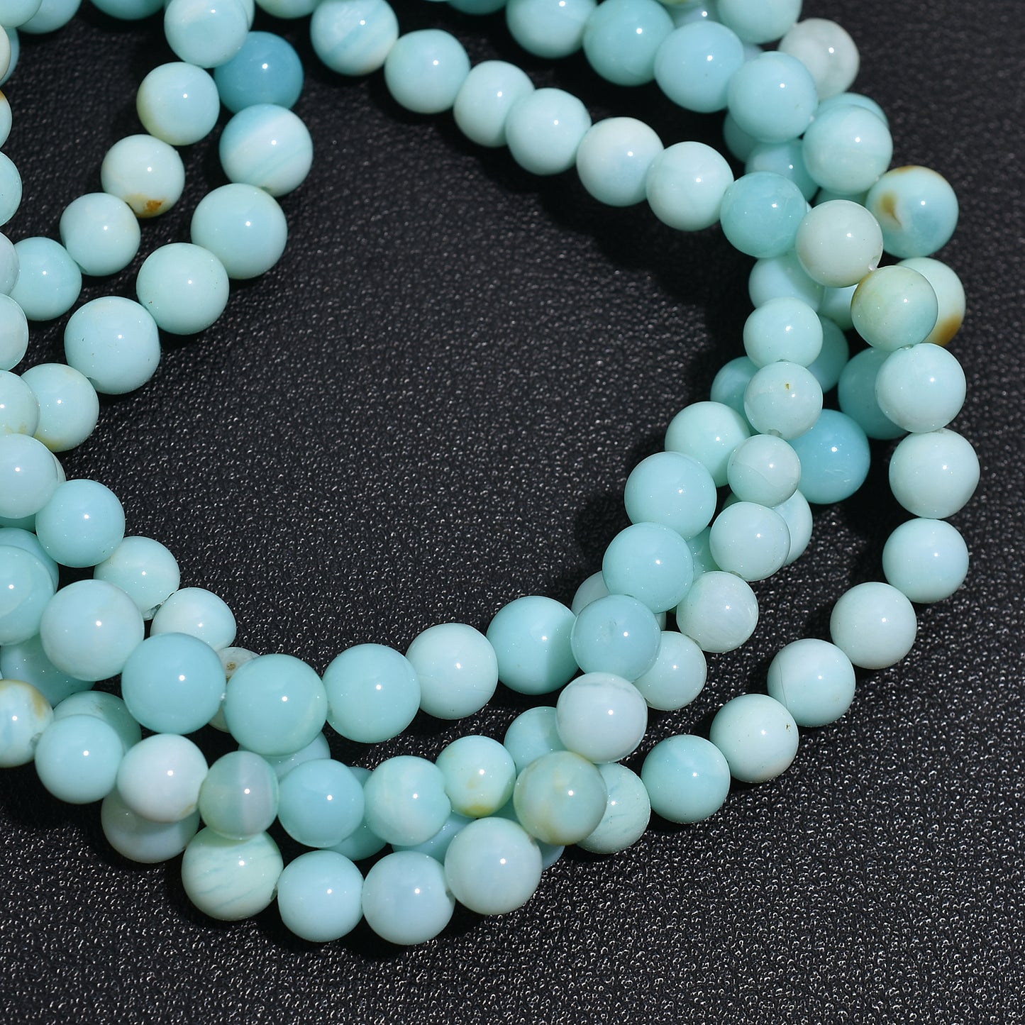 Natural Peru Sky Opal Round Beads 16 Inch Strand, Wholesale Smooth Gemstone Bead For Jewelry Designs.