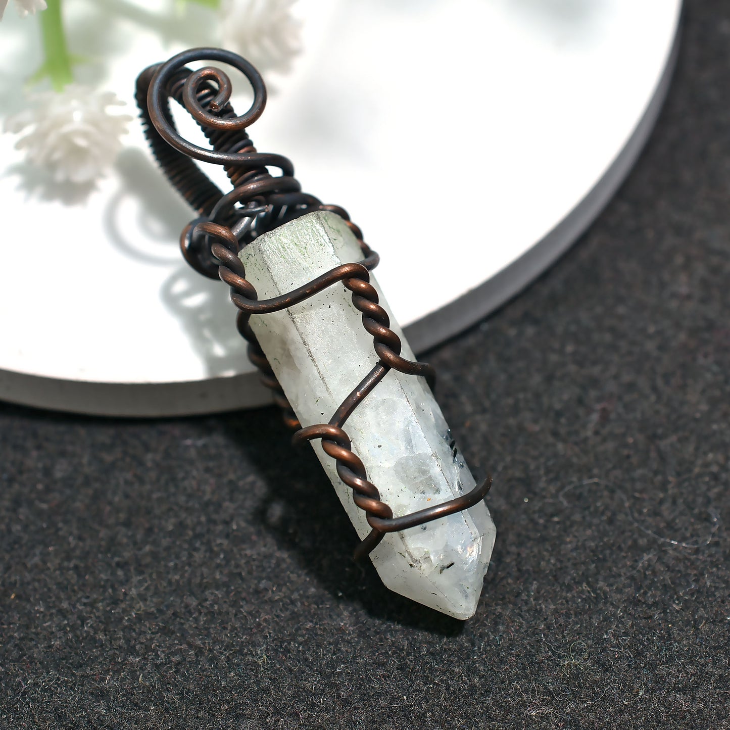 Wholesale Rainbow Moonstone Energy Pendant - Artisan Handmade Jewelry 33ct