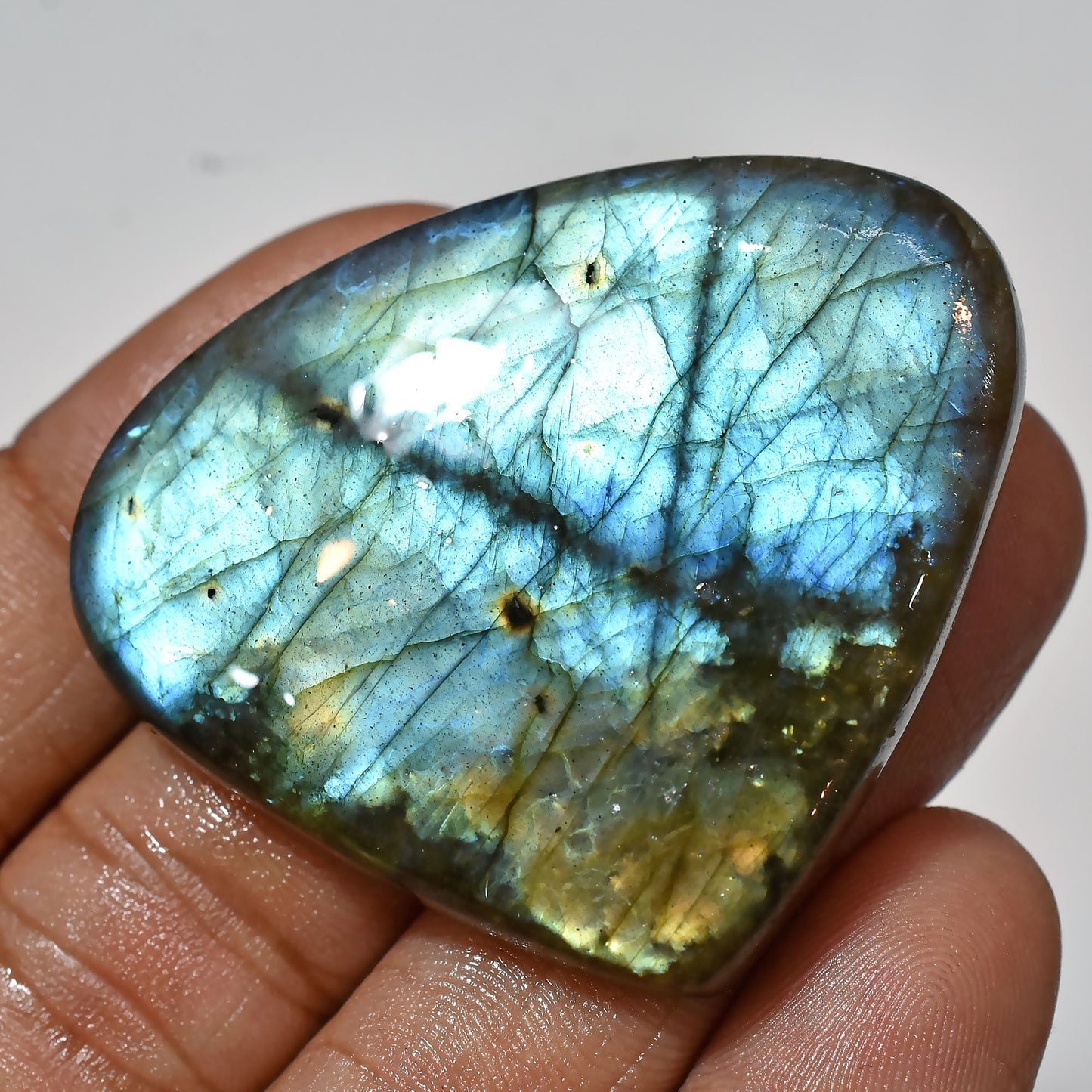 Natural Labradorite Multi-Flash Cabochons – Oval, Heart & Round Shaped Loose Gemstones for DIY Jewelry