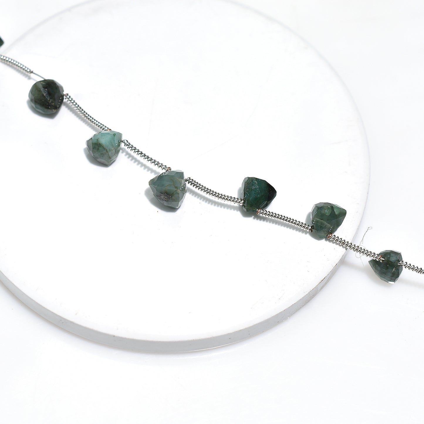 Authentic Emerald Triangle Faceted Beads – Wholesale Gemstone Strand For Jewelry Crafters