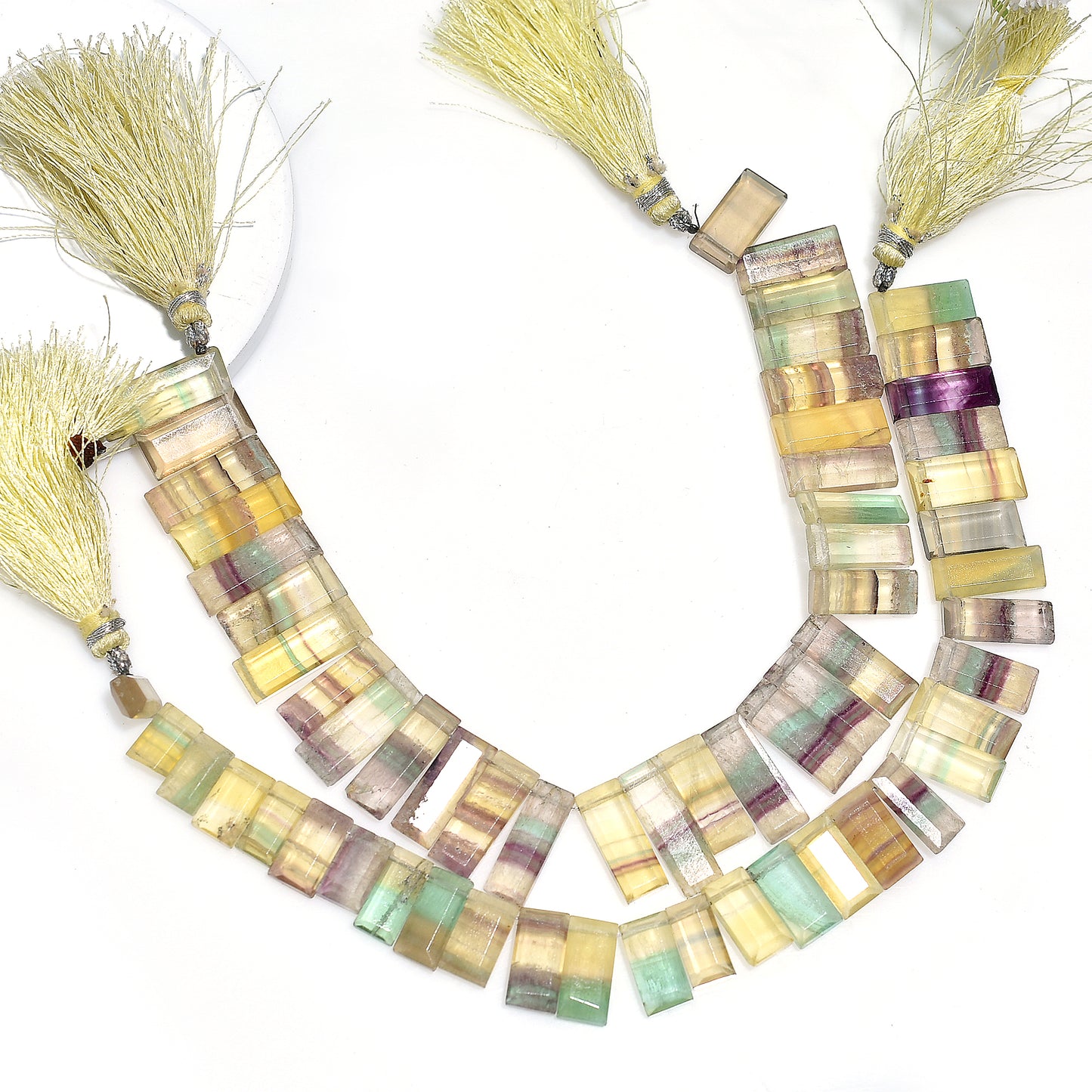 Premium Fluorite Rectangular Gemstone Beads – Colorful Crystal Wholesale Strand For Custom Jewelry