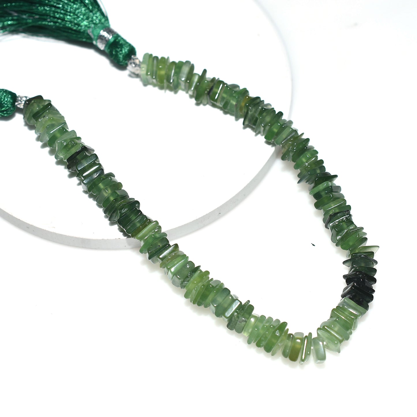 Verdant Edge Vessonite Heishi Square Beads 7 inch Gemstone Wholesale Strand For Jewelry Designers