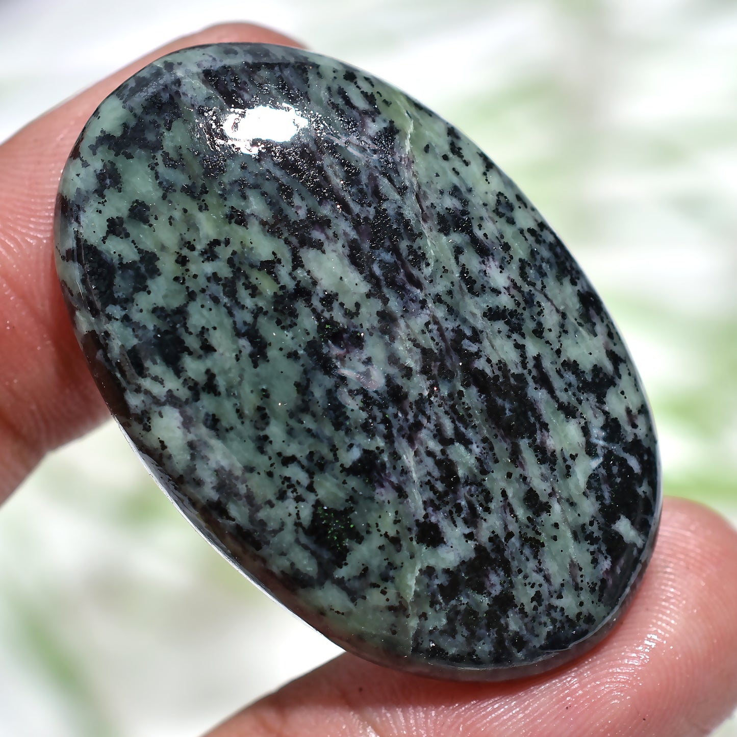 Trendy Textured Kammererite Gemstone – Wholesale Flat Back Polished Cabochon Fore Jewelry