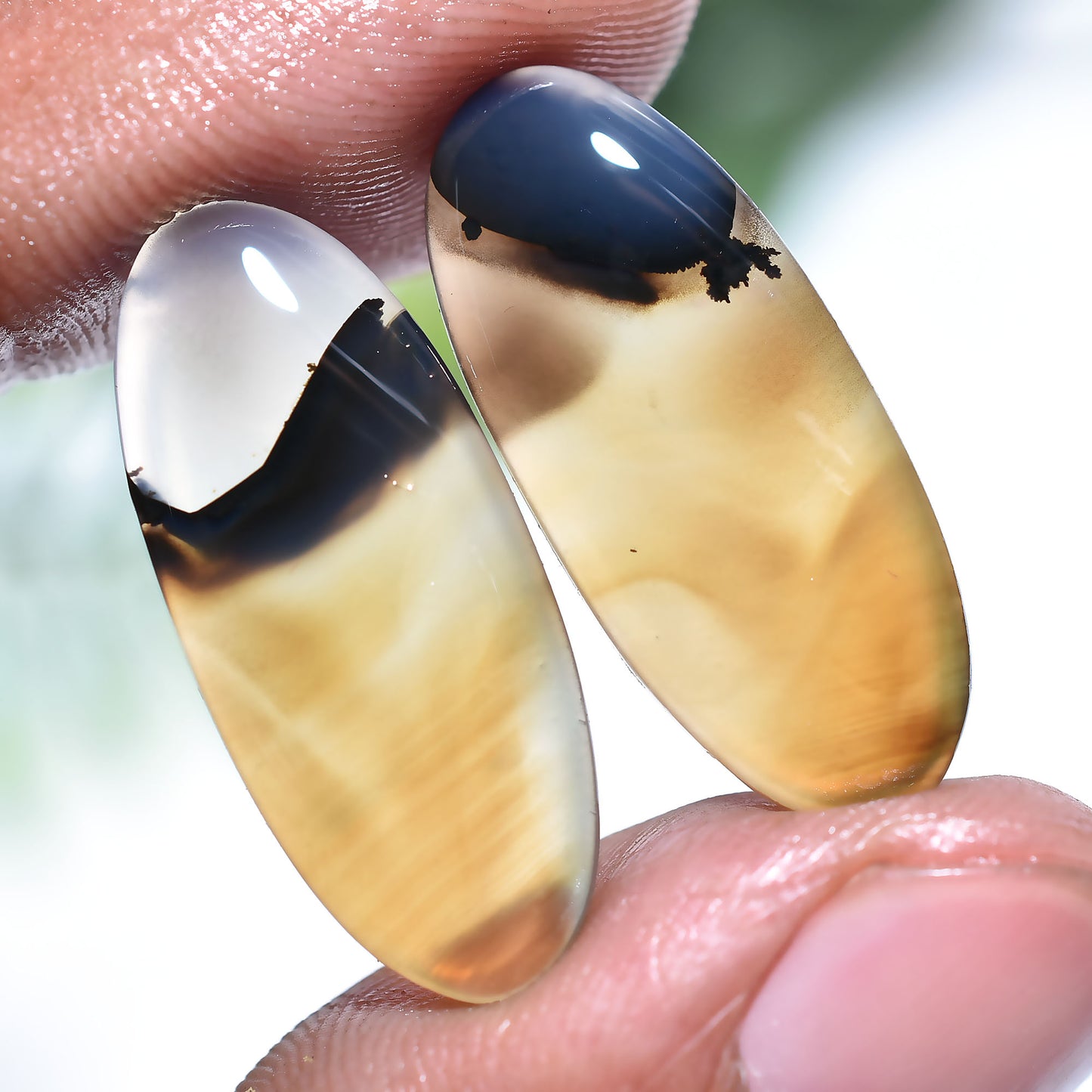 Vintage Vibes Montana Agate Gemstone Pair – Wholesale Naturally Matched Earth Stone Set