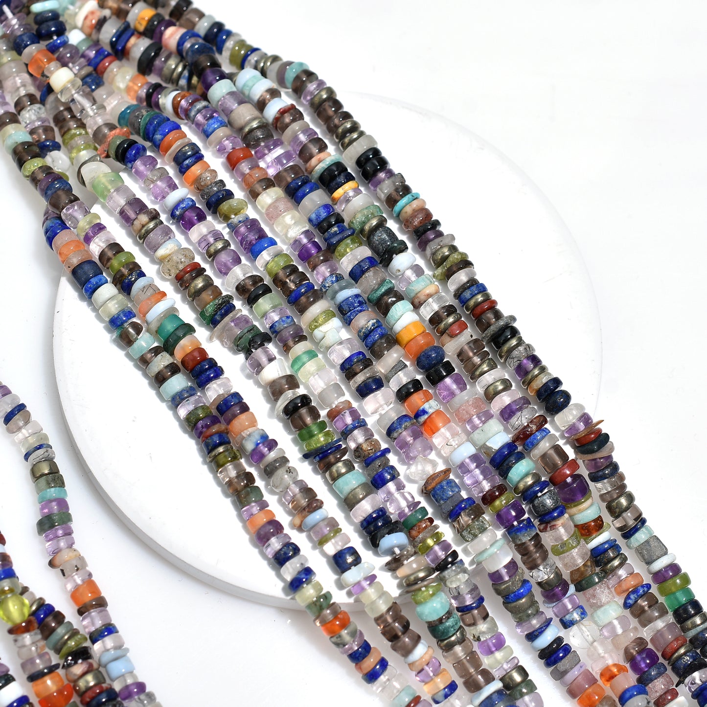 Multi Disco Heishi Tyre Smooth Beads – Wholesale Natural Handmade Gemstone Strand For Custom Jewelry