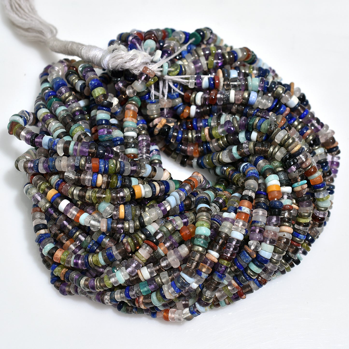 Multi Disco Heishi Tyre Smooth Beads – Wholesale Natural Handmade Gemstone Strand For Custom Jewelry